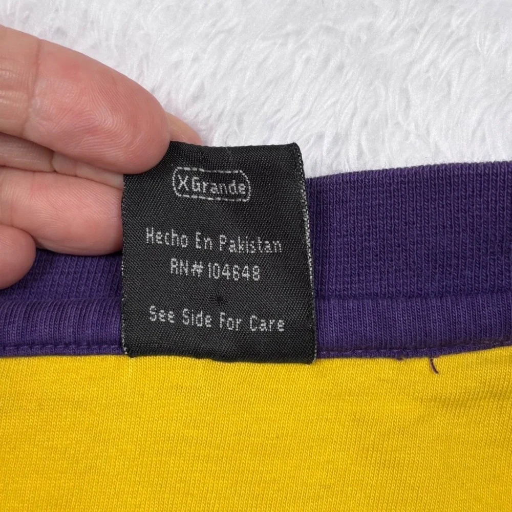 VTG 90s Starter LSU Tigers Long Sleeve T-Shirt Men XL Purple Spellout Fan Alumni